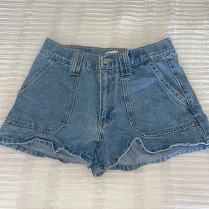 Jean shorts worn once!